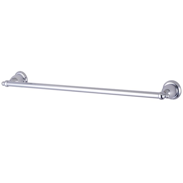 English Vintage 24" Towel Bar, Polished Chrome